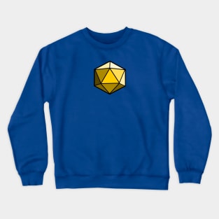 D20 Polyhedral Dice - Yellow Crewneck Sweatshirt